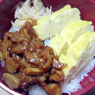 鶏の蒲焼きとふわふわ玉子焼き丼